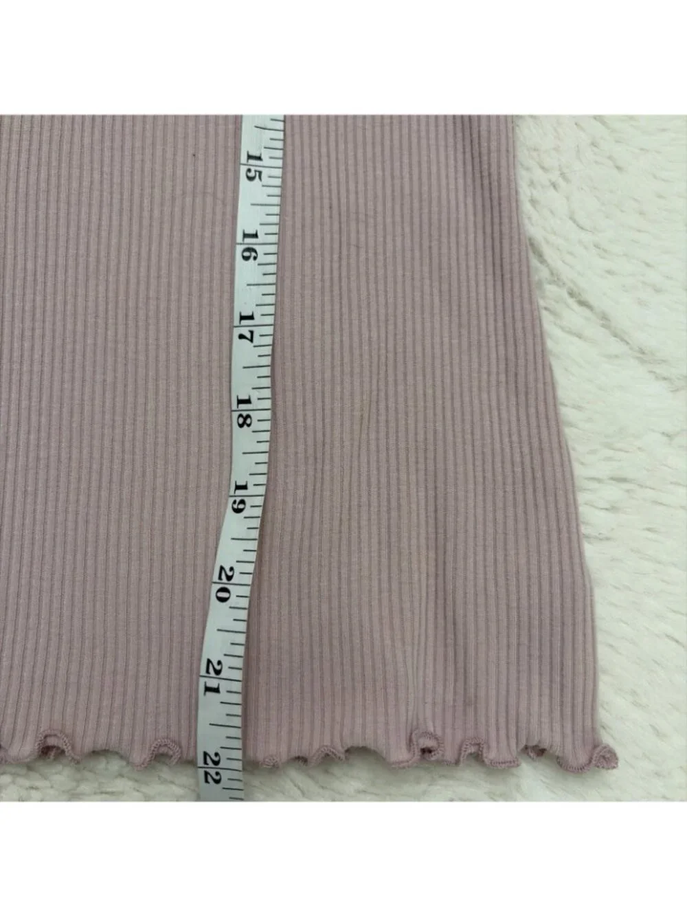 Old Navy Girls Lilac Ribbed Shirt XL 14 16 Ruffle 90s